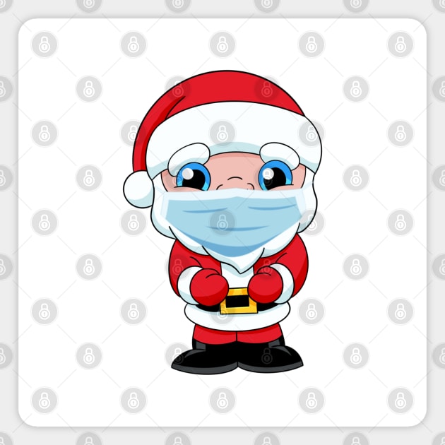 Quarantined Santa Claus face mask, funny Christmas 2020, cute santa corona, quarantine xmas, quarantine santa Magnet by PrimeStore